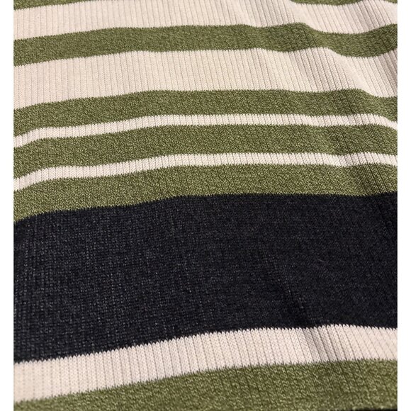 Engbers Sweater Mens XL Striped Half Zip Green Black Tierra Del Fuego Argentina - Picture 2 of 9